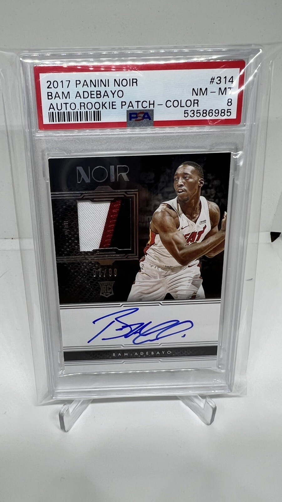 2017-18 Panini Noir Bam Adebayo Rookie Patch Auto /99